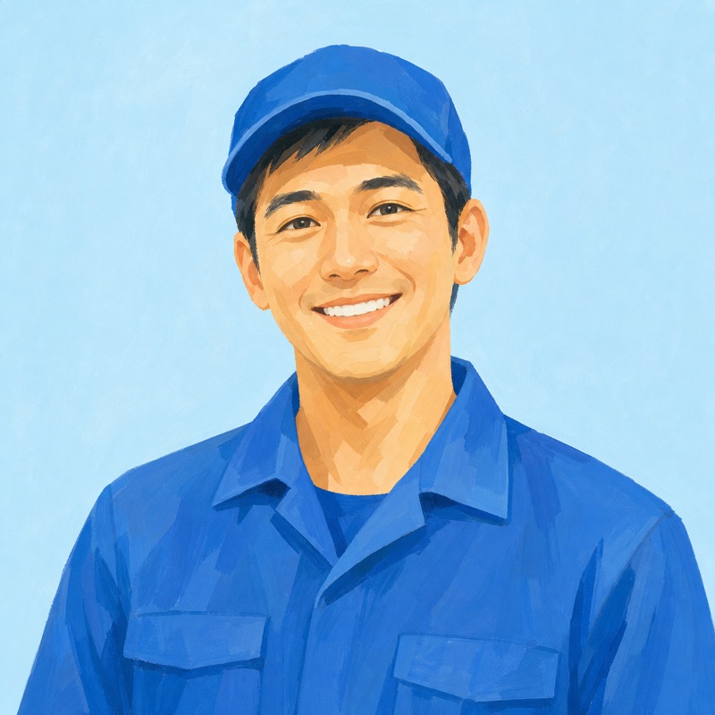 30代男性ドライバーの似顔絵